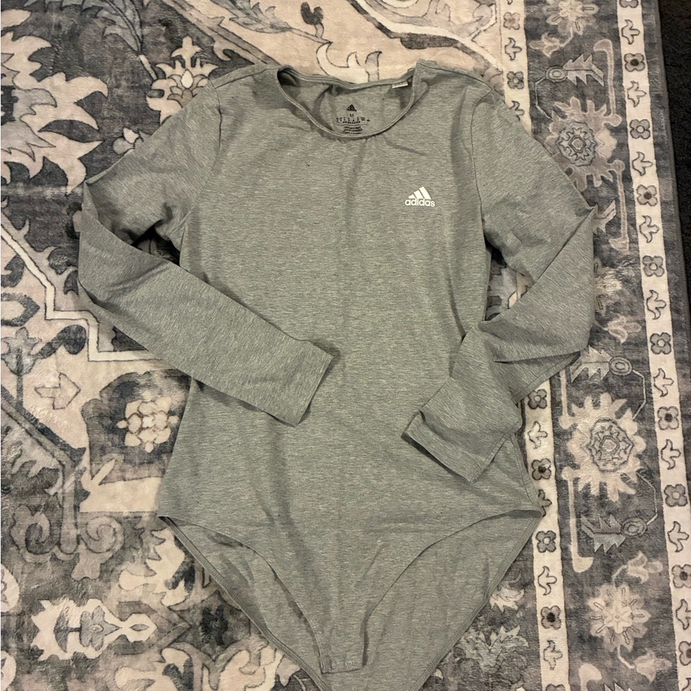 adidas Women's Long Sleeve Gray Bodysuit